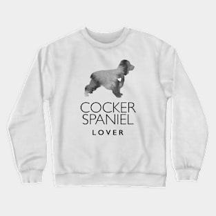 Cocker Spaniel Dog Lover Gift - Ink Effect Silhouette Crewneck Sweatshirt